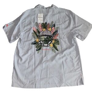 Mens Large Tommy Bahama Coconut Point Frondly Fan‎ Camp Shirt IslandZone,...